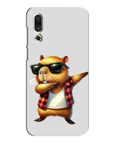 Чехол для Meizu 16s с картинкой «Капибара рэпер даб»