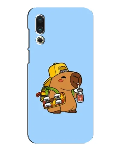 Чехол для Meizu 16s с картинкой «Капибара на скейте»