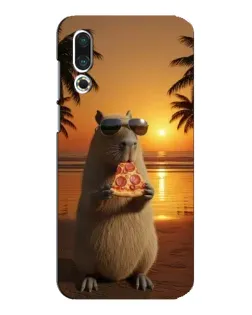 Чехол для Meizu 16s с картинкой «Капибара с пиццей» Чехол для Meizu 16s с картинкой «Капибара с пиццей»