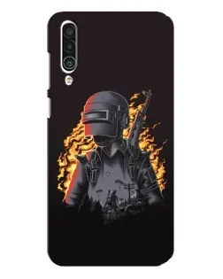 Чехол для Meizu 16xs с картинкой «PUBG — огненный силуэт»