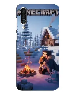 Чехол для Meizu 16xs с картинкой «Зимний Minecraft»