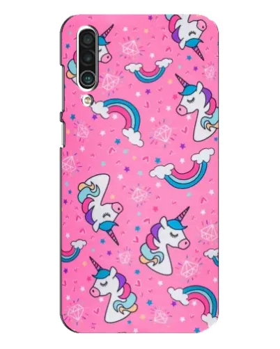 Чехол для Meizu 16xs с картинкой «Unicorn паттерн розовый»