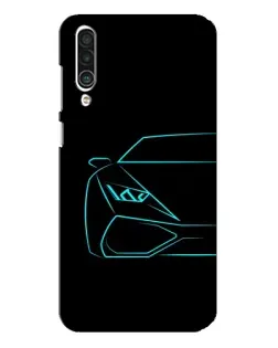 Чехол для Meizu 16xs с картинкой «Голубой силуэт Lamborghini»