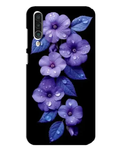 Чехол для Meizu 16xs с картинкой «Фиолетовые цветы с росою»