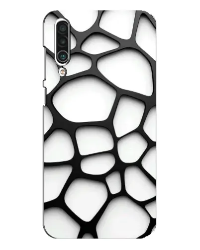 Чехол для Meizu 16xs с картинкой «Белая объемная сетка»