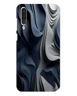 Чехол для Meizu 16xs с картинкой «Объемные синие складки»