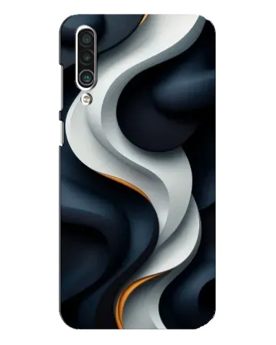 Чехол для Meizu 16xs с картинкой «Объемные черно-белые ленты»