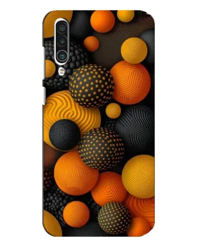 Чехол для Meizu 16xs с картинкой «Объемные оранжевые сферы»