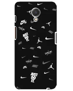 Чехол для Meizu M6s с картинкой «Nike Black Pattern»