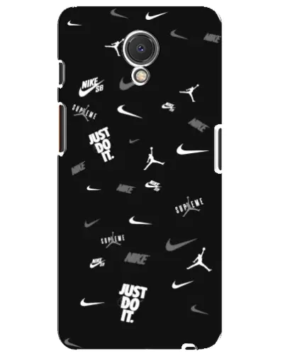 Чехол для Meizu M6s с картинкой «Nike Black Pattern»