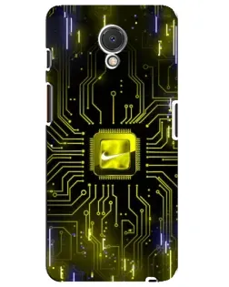 Чехол для Meizu M6s с картинкой «Nike — золотая искра»