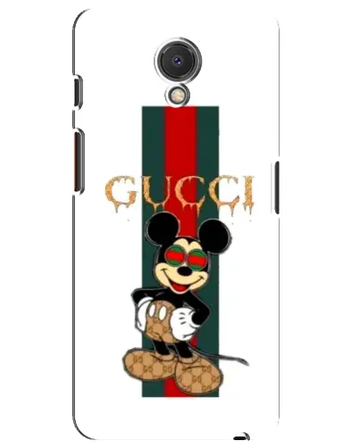 Чехол для Meizu M6s с картинкой «Микки Маус Gucci — полосы»
