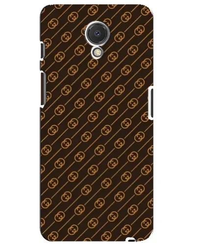 Чехол для Meizu M6s с картинкой «Gucci — золотые диагонали»