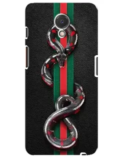 Чехол для Meizu M6s с картинкой «Gucci — змея на полосе»