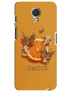 Чехол для Meizu M6s с картинкой «Gucci — золотые бабочки»