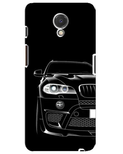 Чехол для Meizu M6s с картинкой «Темный силуэт BMW»