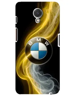 Чехол для Meizu M6s с картинкой «Золотистый дым BMW»