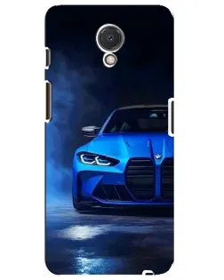 Чехол для Meizu M6s с картинкой «Голубая BMW M4»