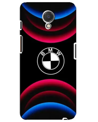 Чехол для Meizu M6s с картинкой «Логотип BMW и неоновые дуги»