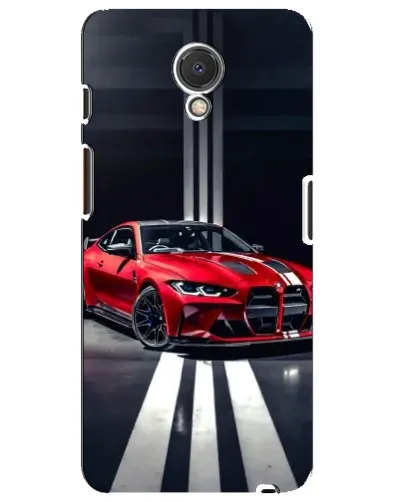 Чехол для Meizu M6s с картинкой «Красная BMW на дороге»