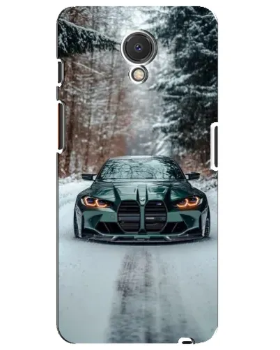 Чехол для Meizu M6s с картинкой «BMW в зимнем лесу»