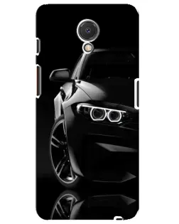 Чохол для Meizu M6s з картинкою «Чорна BMW — профіль»