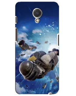 Чехол для Meizu M6s с картинкой «Десант PUBG — прыжок»