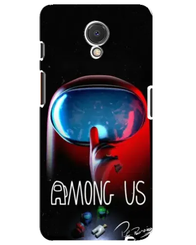 Чехол для Meizu M6s с картинкой «Красный импостер — макро»