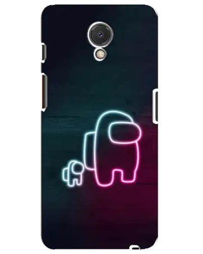 Чехол для Meizu M6s с картинкой «Among Us неон-арт»
