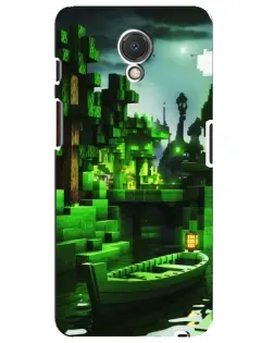 Чехол для Meizu M6s с картинкой «Minecraft лесной пейзаж»