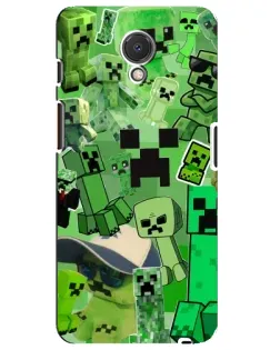 Чехол для Meizu M6s с картинкой «Криперы Minecraft»
