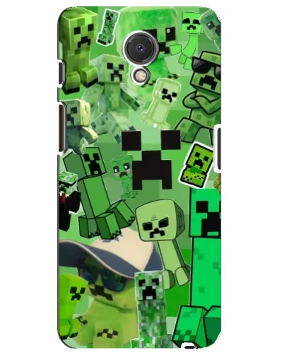 Чехол для Meizu M6s с картинкой «Криперы Minecraft»