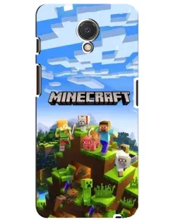 Чехол для Meizu M6s с картинкой «Minecraft классический мир»