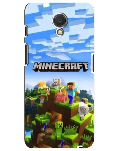 Чехол для Meizu M6s с картинкой «Minecraft классический мир»
