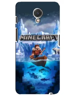 Чехол для Meizu M6s с картинкой «Minecraft ледяной мир»