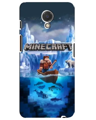 Чехол для Meizu M6s с картинкой «Minecraft ледяной мир»