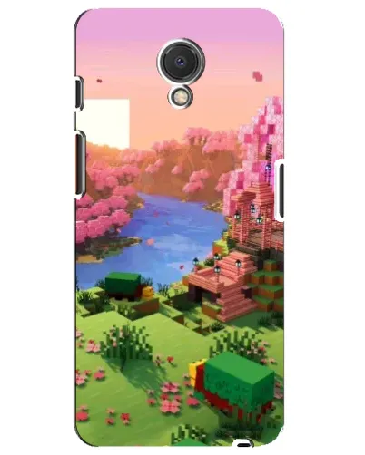 Чехол для Meizu M6s с картинкой «Розовое дерево Minecraft»