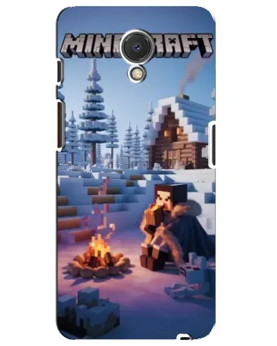 Чехол для Meizu M6s с картинкой «Зимний Minecraft»