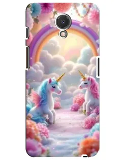 Чехол для Meizu M6s с картинкой «Радуга и единороги»