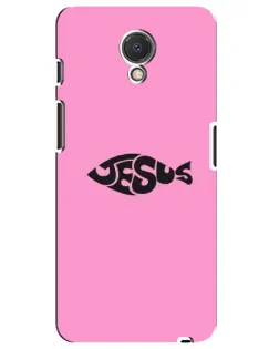 Чехол для Meizu M6s с картинкой «Розовый символ  Jesus»