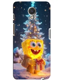 Чехол для Meizu M6s с картинкой «Рождественский Спанч Боб»