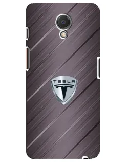 Чехол для Meizu M6s с картинкой «Металлическая текстура Tesla»