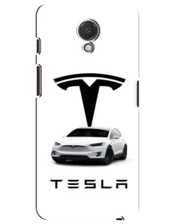 Чехол для Meizu M6s с картинкой «Tesla White Style»