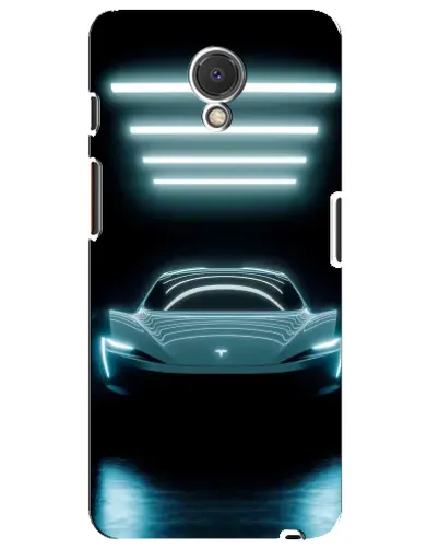 Чехол для Meizu M6s с картинкой «Tesla в неоне»