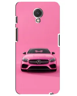 Чехол для Meizu M6s с картинкой «Розовый Mercedes AMG»