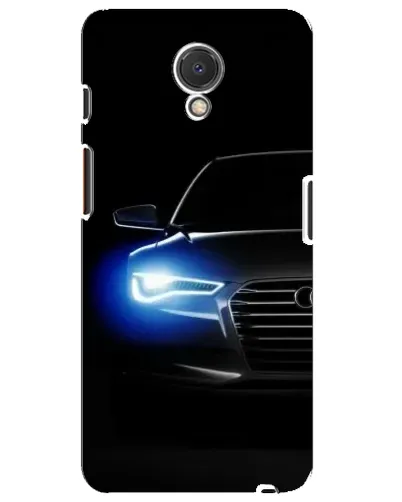 Чехол для Meizu M6s с картинкой «Неоновый взгляд Audi»