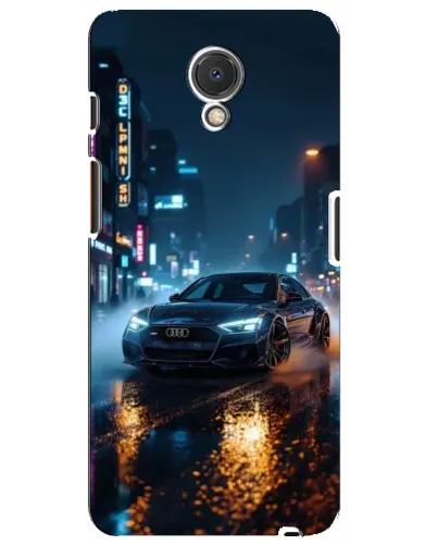 Чехол для Meizu M6s с картинкой «Ночной город и Audi»