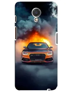 Чехол для Meizu M6s с картинкой «Audi в огненном дыму» Чехол для Meizu M6s с картинкой «Audi в огненном дыму»