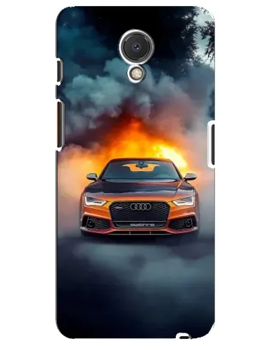 Чехол для Meizu M6s с картинкой «Audi в огненном дыму»