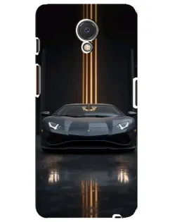 Чехол для Meizu M6s с картинкой «Lamborghini золотые линии»